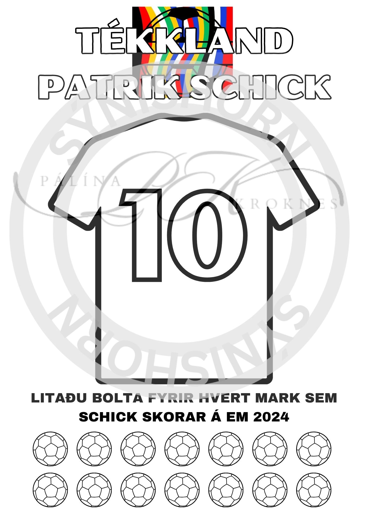 EM 2024 - verkefnahefti og litabók (7 EUR = 1000 isk)