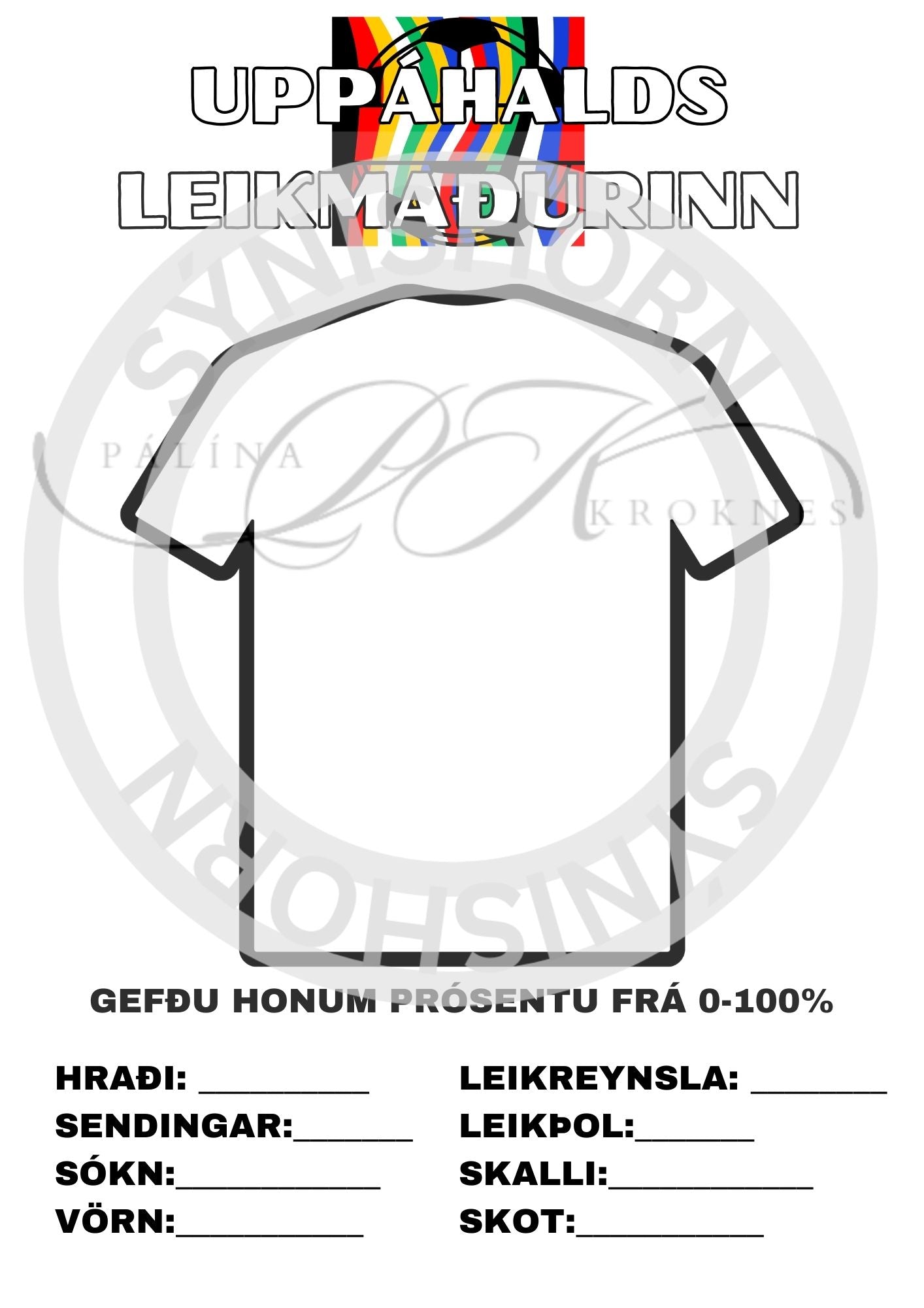 EM 2024 - verkefnahefti og litabók (7 EUR = 1000 isk)