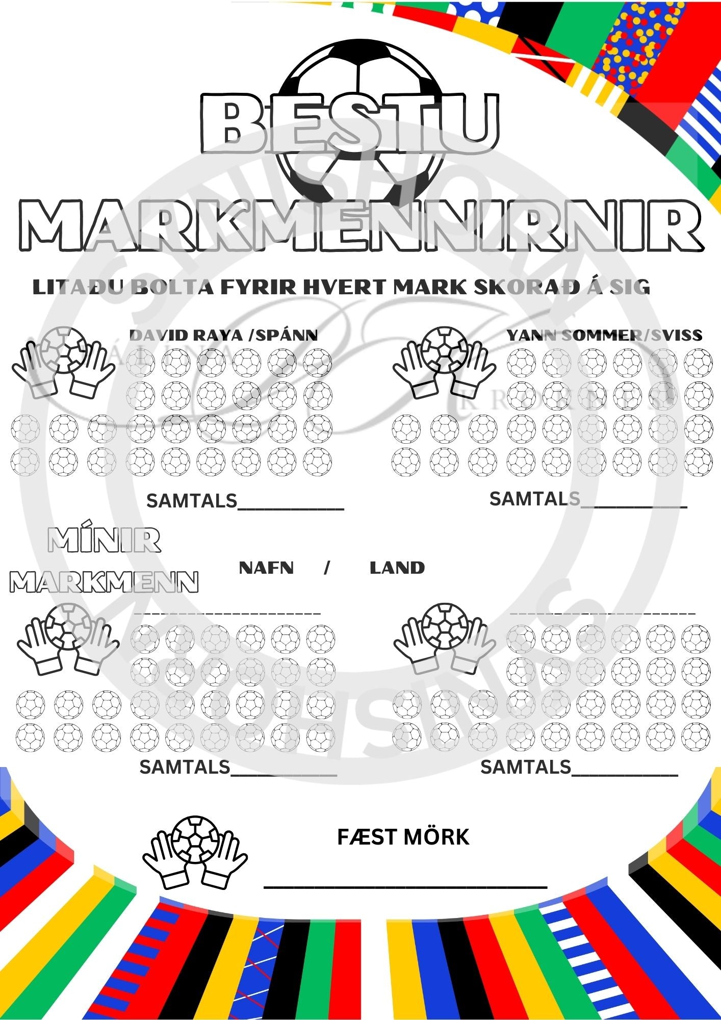 EM 2024 - verkefnahefti og litabók (7 EUR = 1000 isk)